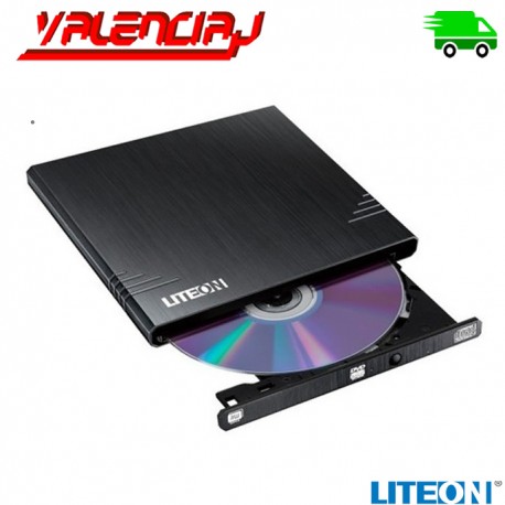 UNIDAD OPTICA EXTERNA DVD+/RW 8X  USB 2.0 LITEON SLIM EBAU108