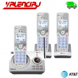 3 TELEFONOS INALAMBRICOS AT&t DL72340 CON CONTESTADOR & BLUETOOTH LARGO ALCANCE
