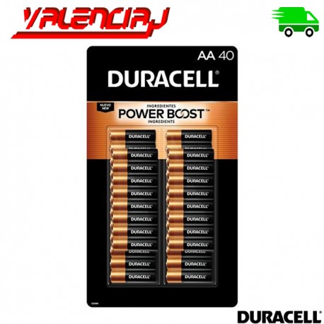 PILAS AA DURACELL COPPERTOP ALCALINAS PACK 40 UNIDADES