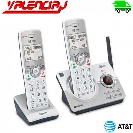 2 TELEFONOS INALAMBRICOS AT&t DL72240 CON CONTESTADOR & BLUETOOTH LARGO ALCANCE