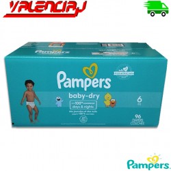 96 PAÑALES DESECHABLES PAMPERS BABE DRY TALLA 6