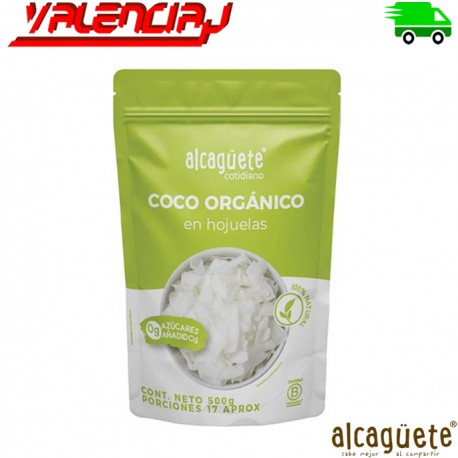 ALCAGUETE LAMININAS DE COCO ORGANICO 500 GRS